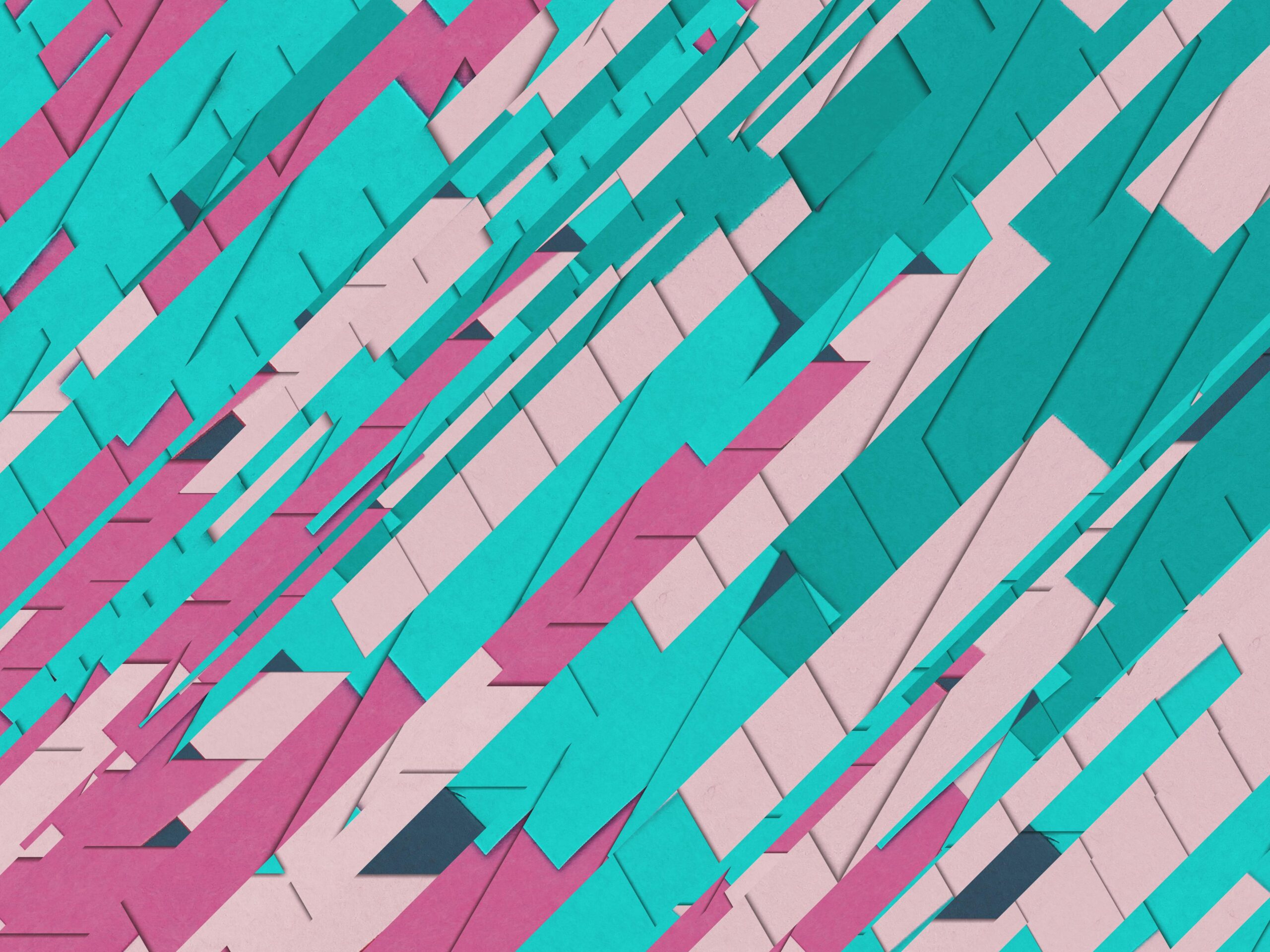 Vibrant geometric abstract background with pastel colors and dynamic shapes.